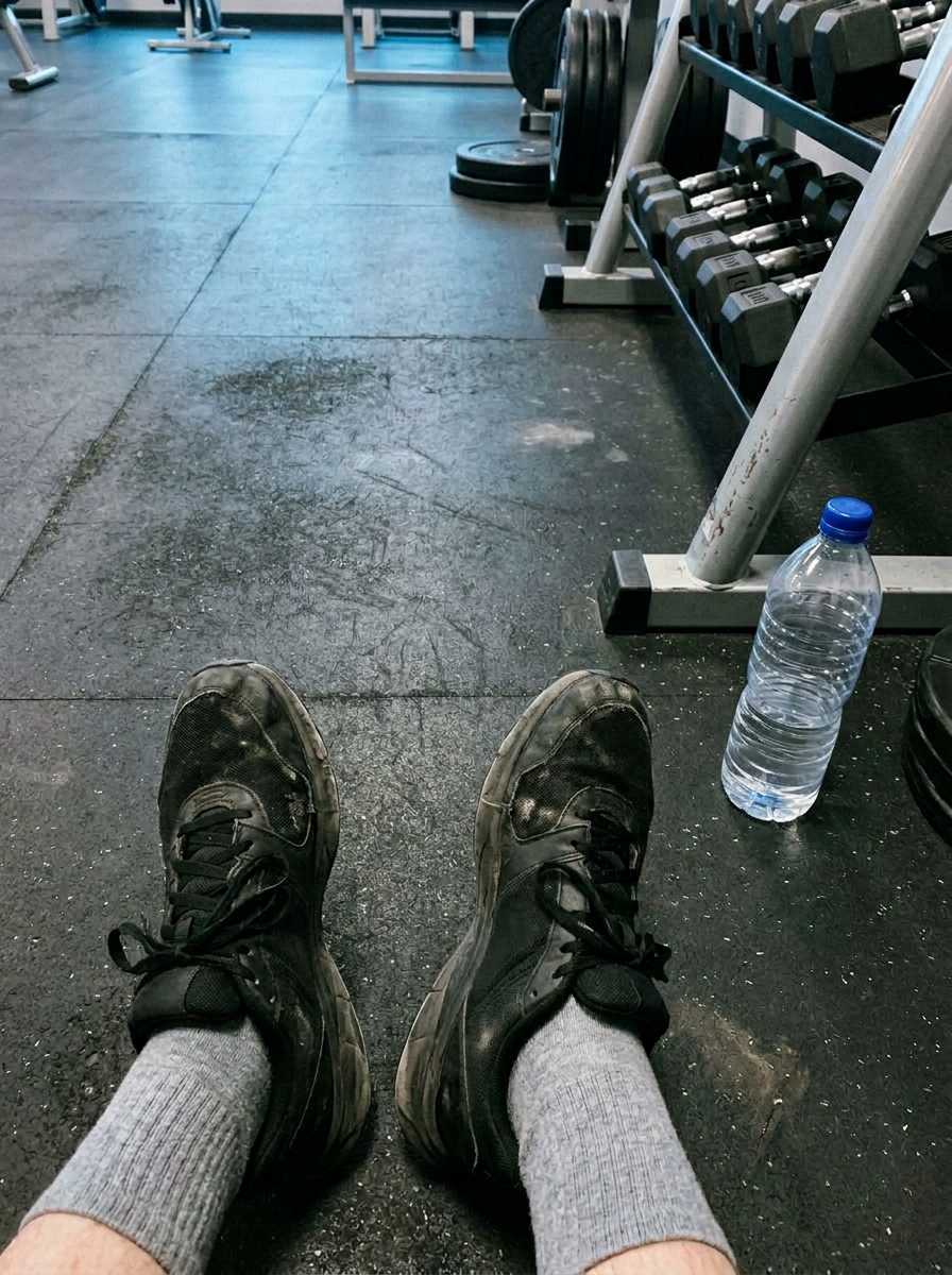 Gym shoes after a workout